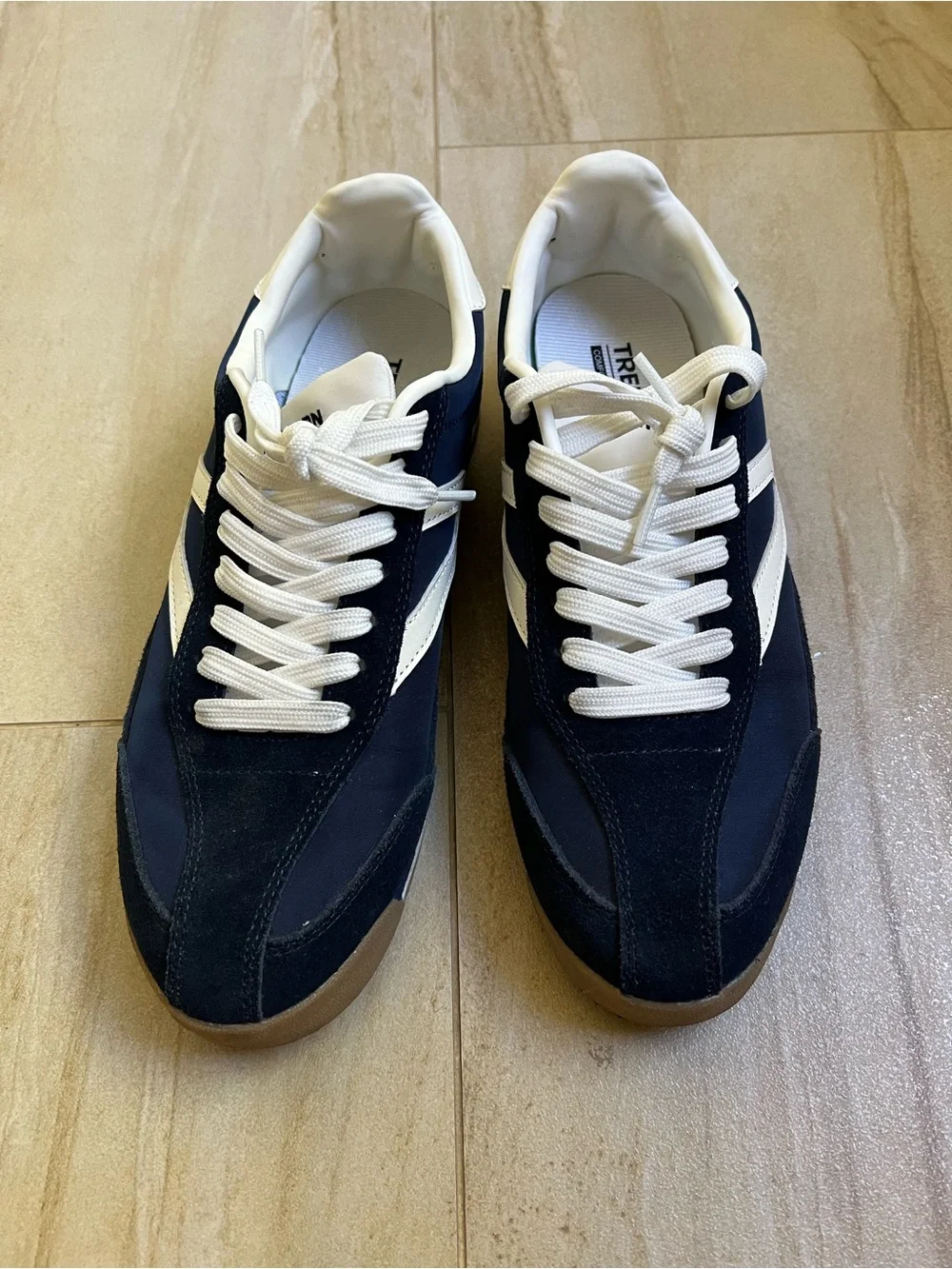Tretorn Navy and White Women's Retro Sneakers